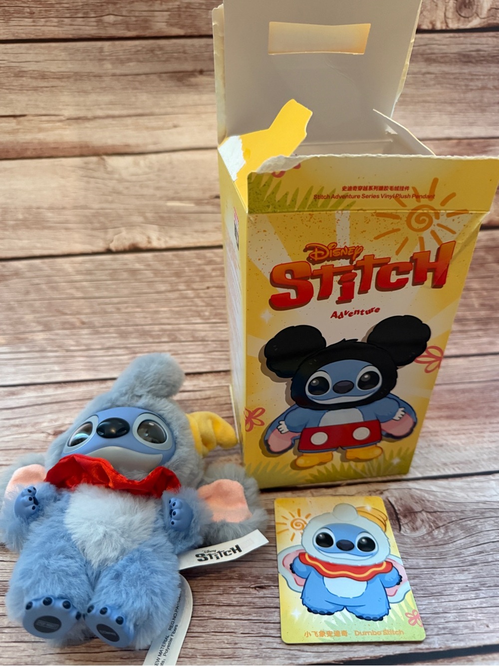 New Authentic Pop Mart Disney Stitch Adventure Series Dumbo Plush Pendant